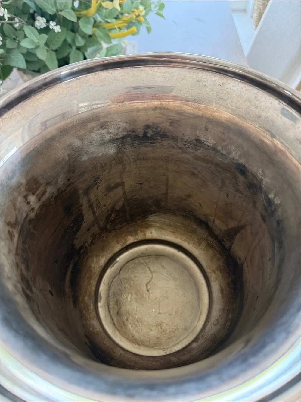 Vintage signed Veuve Clicquot Ponsardin Champagne Bucket • Silver-plated metal